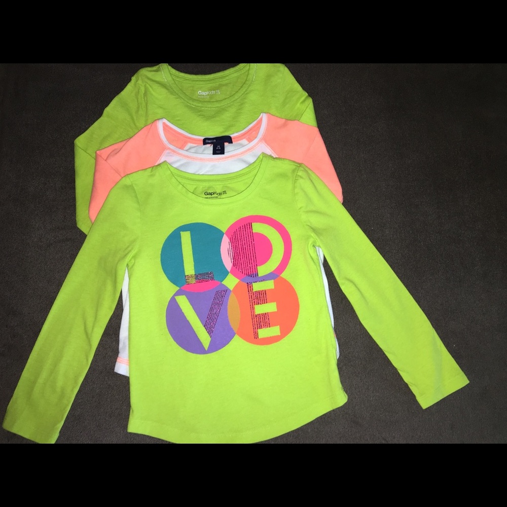 Gapkids girls highlighter long sleeve t-shirts